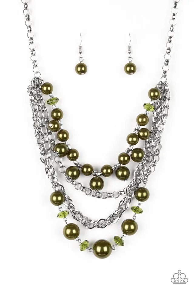 Paparazzi Necklace ~ Rockin Rockette - Green