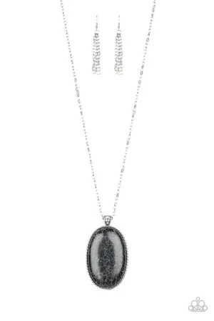 Paparazzi Necklace ~ Stone Stampede - Black