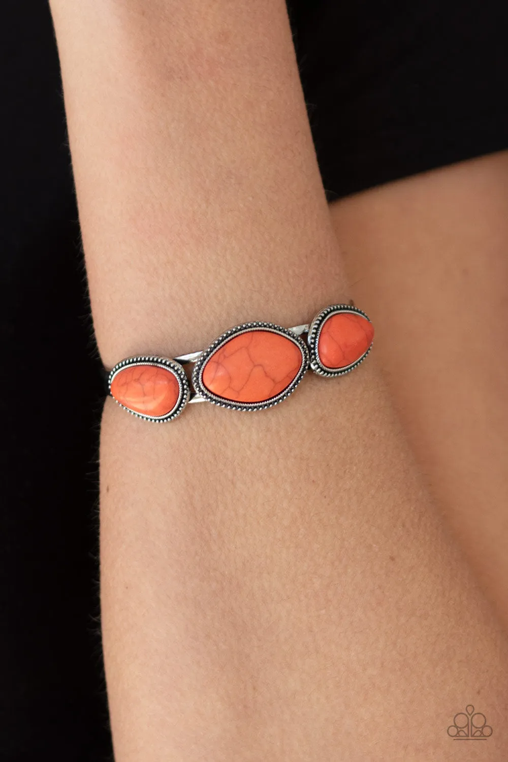 PAPARAZZI Stone Solace - Orange  Bracelet