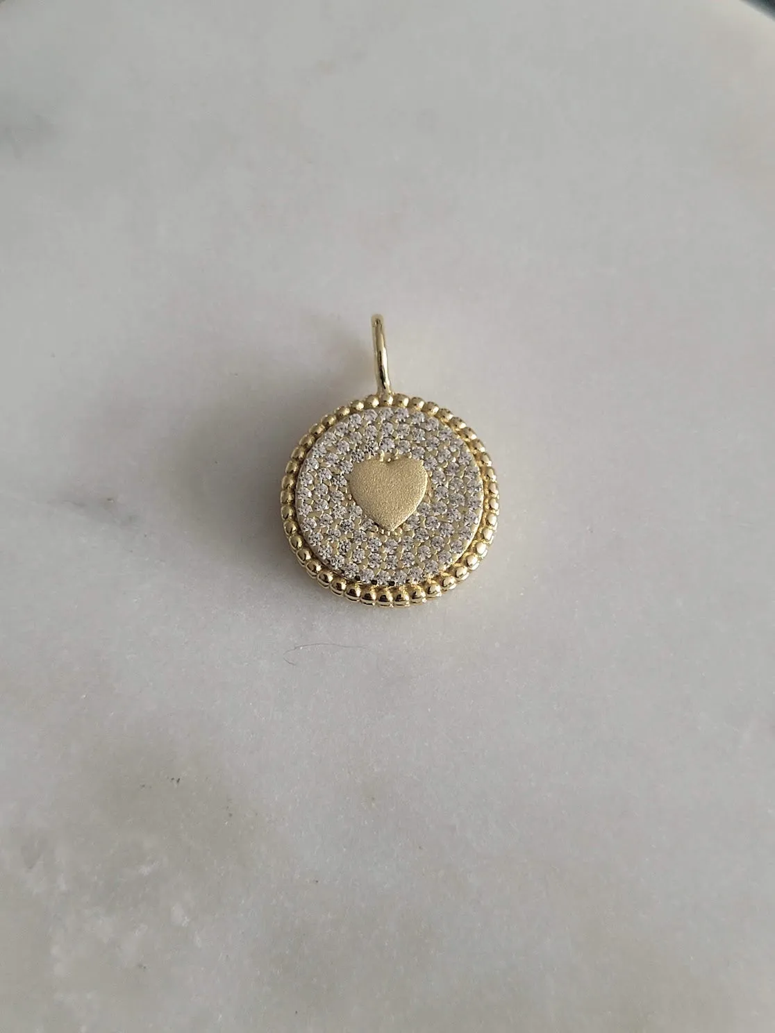 Pave Heart Charm