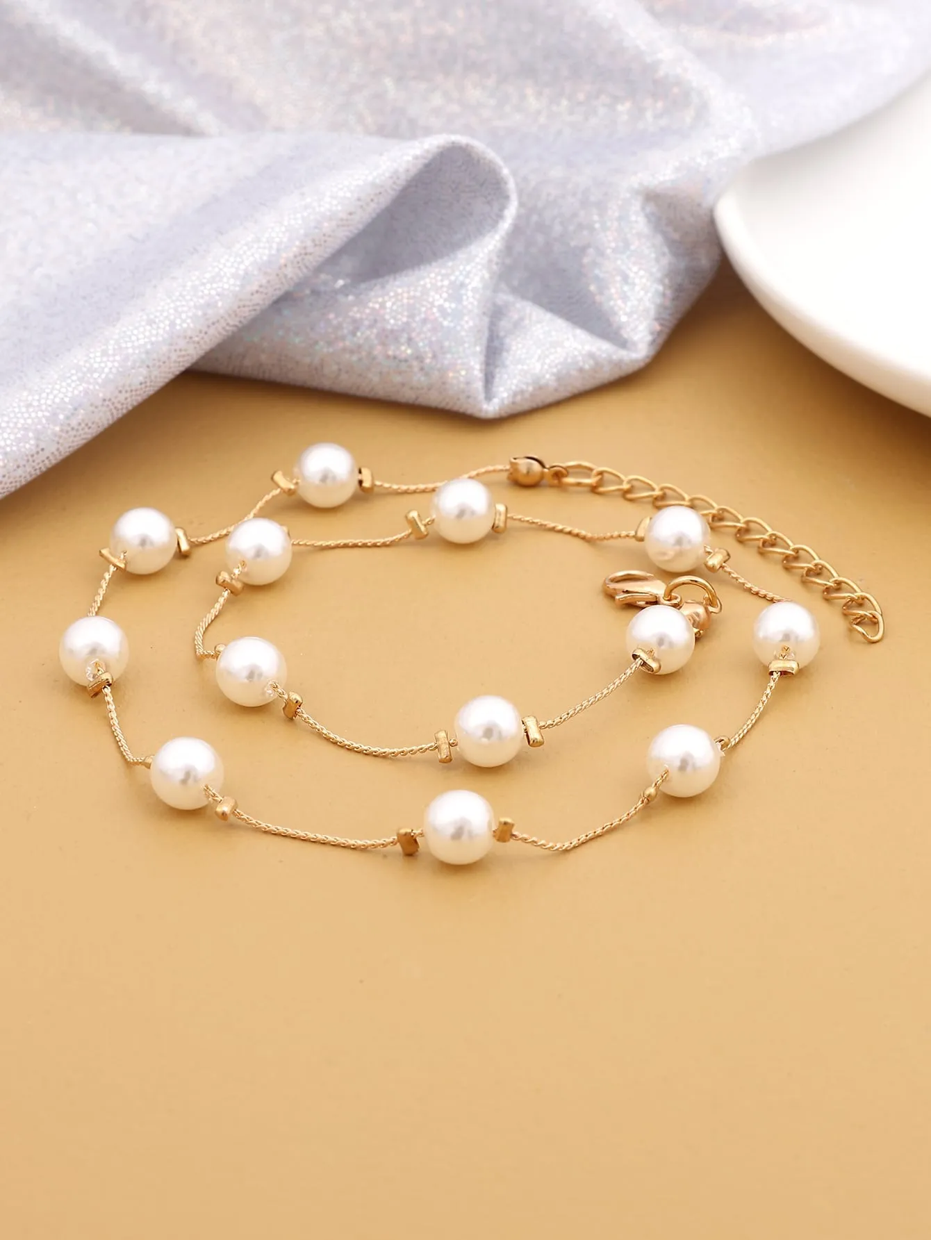 Pearl Beads Decor Necklace for Women Jewelry for Women Gift for Her Necklace