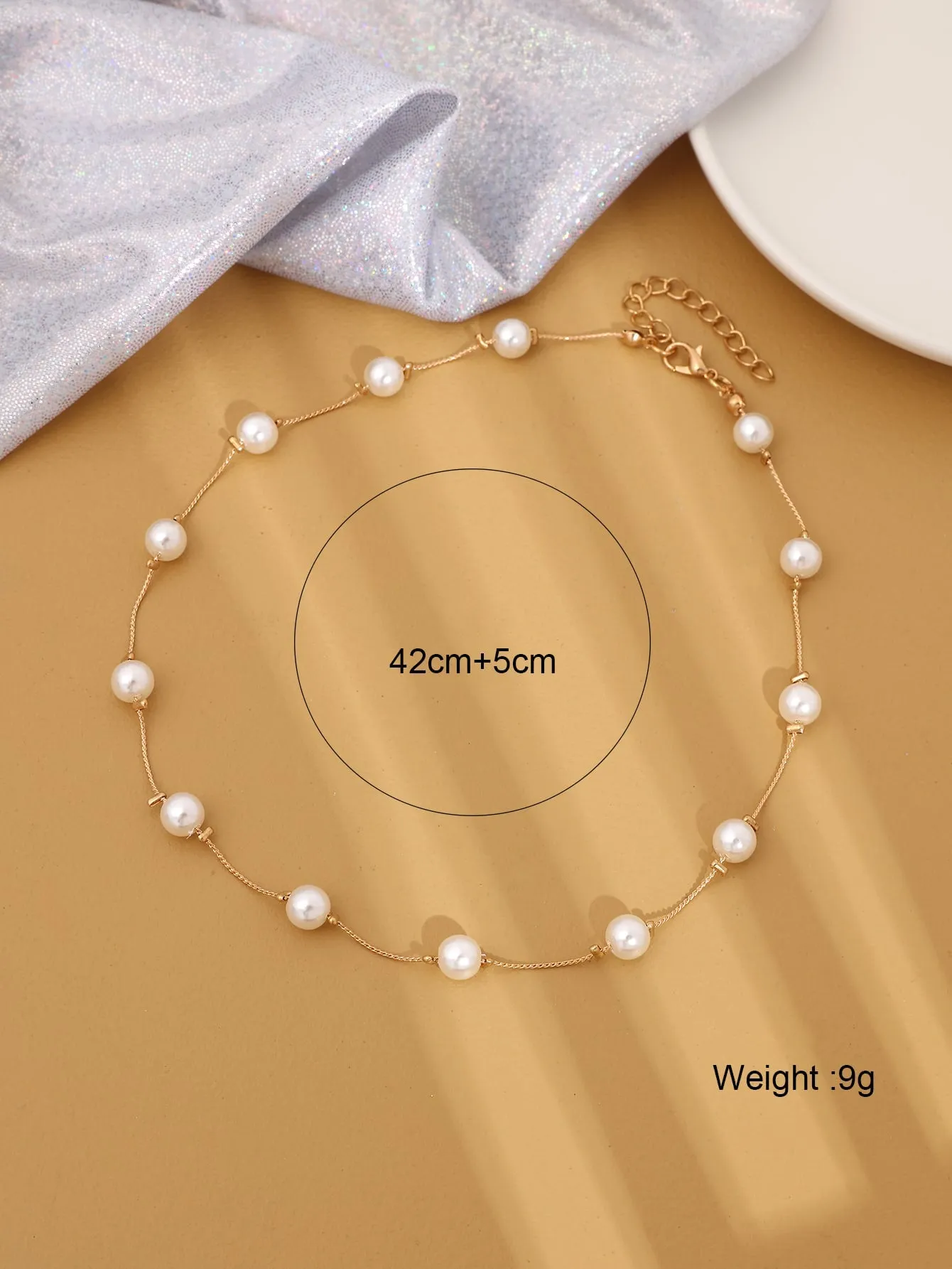 Pearl Beads Decor Necklace for Women Jewelry for Women Gift for Her Necklace