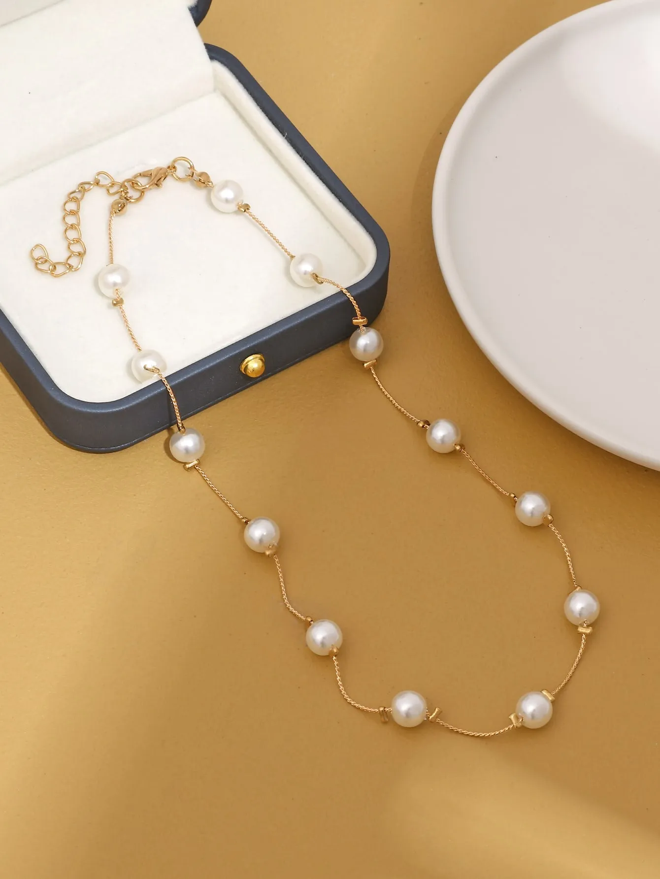 Pearl Beads Decor Necklace for Women Jewelry for Women Gift for Her Necklace