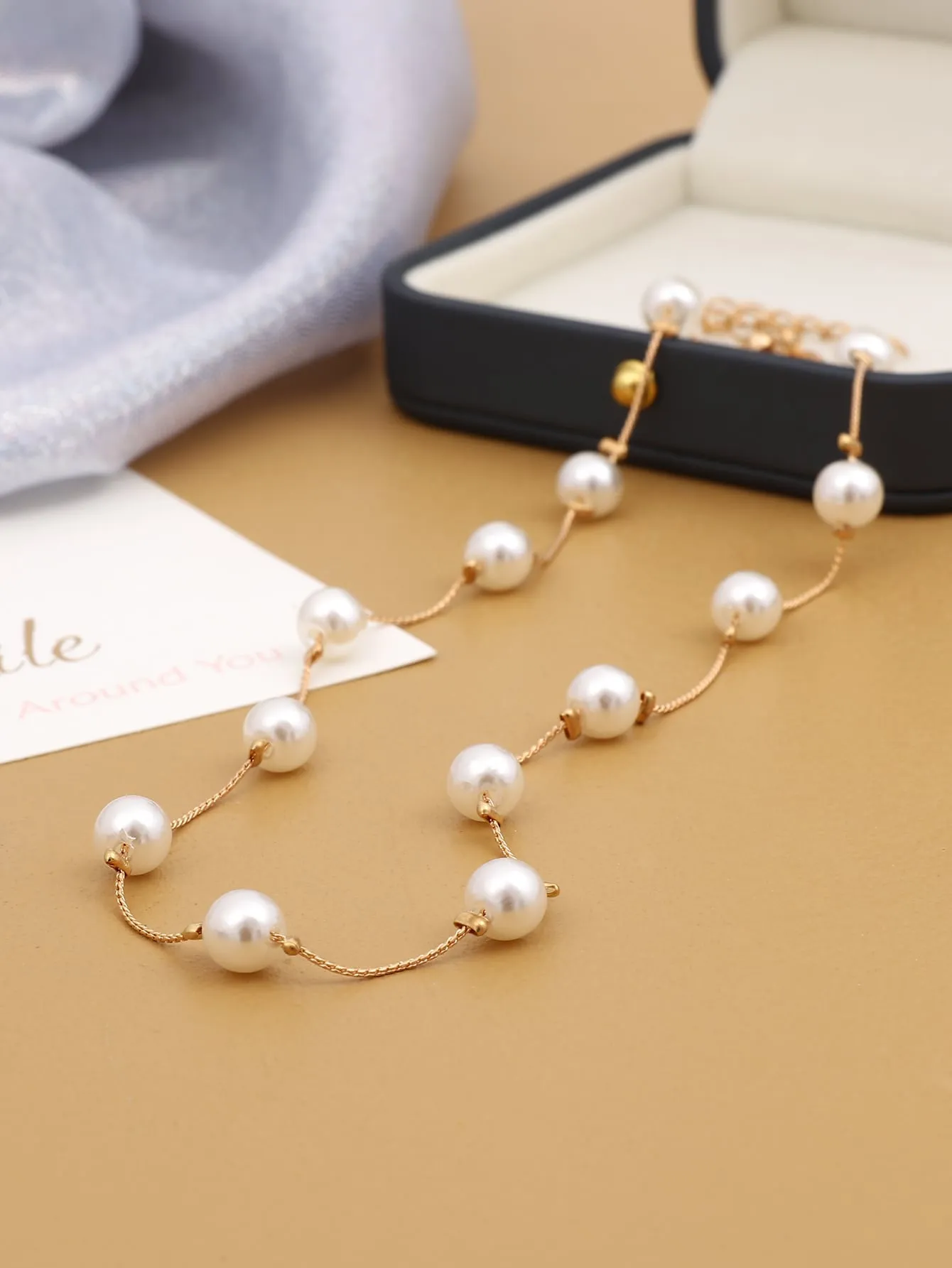 Pearl Beads Decor Necklace for Women Jewelry for Women Gift for Her Necklace