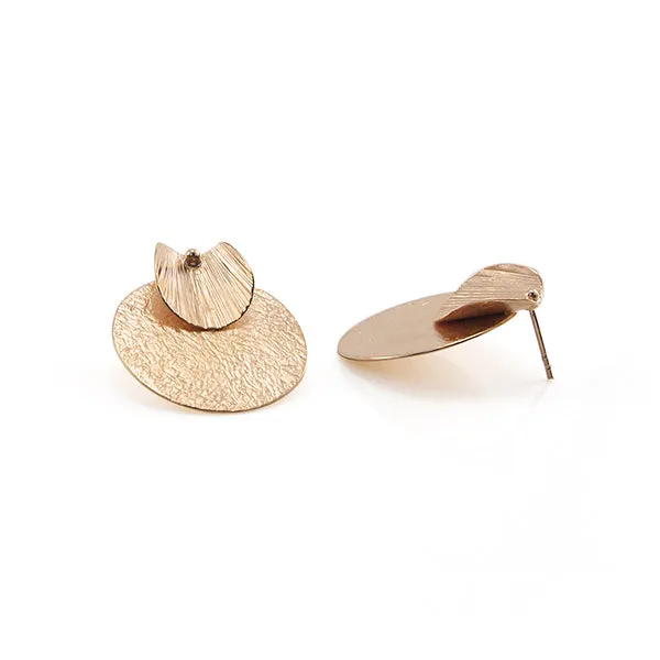 Peltate Duo Rose Gold Studs