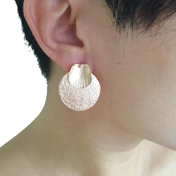 Peltate Duo Rose Gold Studs