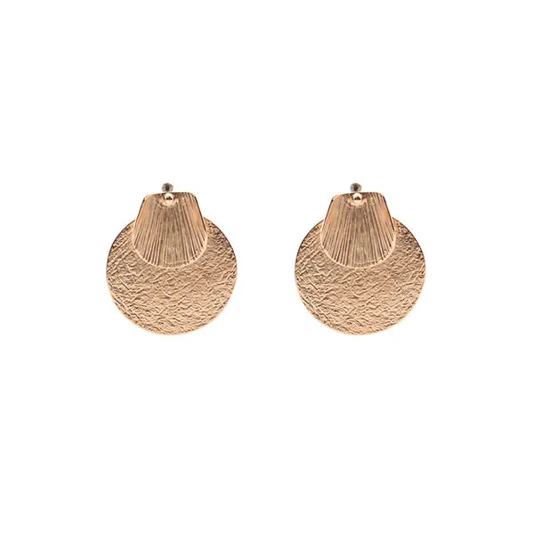 Peltate Duo Rose Gold Studs