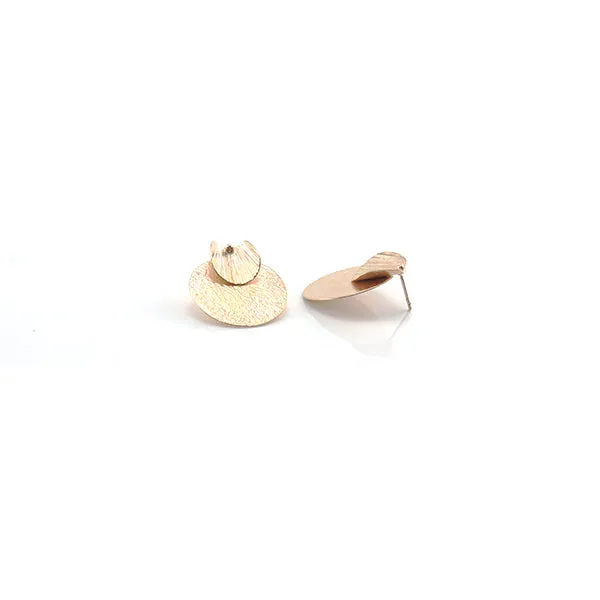 Peltate Duo Rose Gold Studs