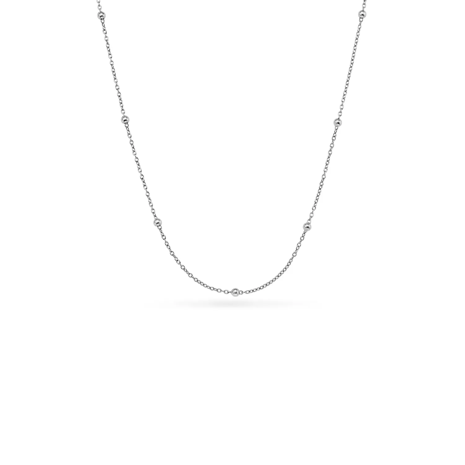 Personalized Initial & Droplet Birthstone Necklace (Silver)