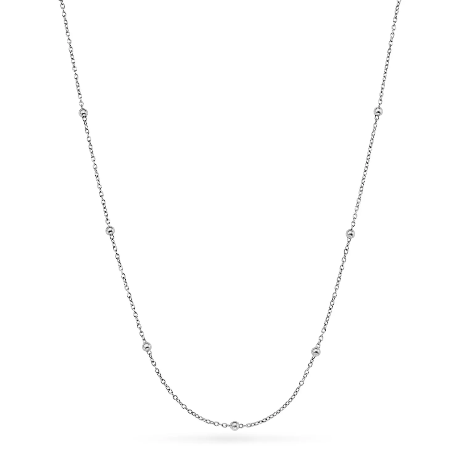 Personalized Initial & Droplet Birthstone Necklace (Silver)