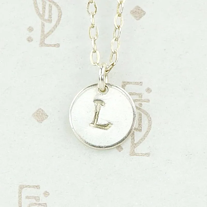 Personalized Stamped Initial Pendant