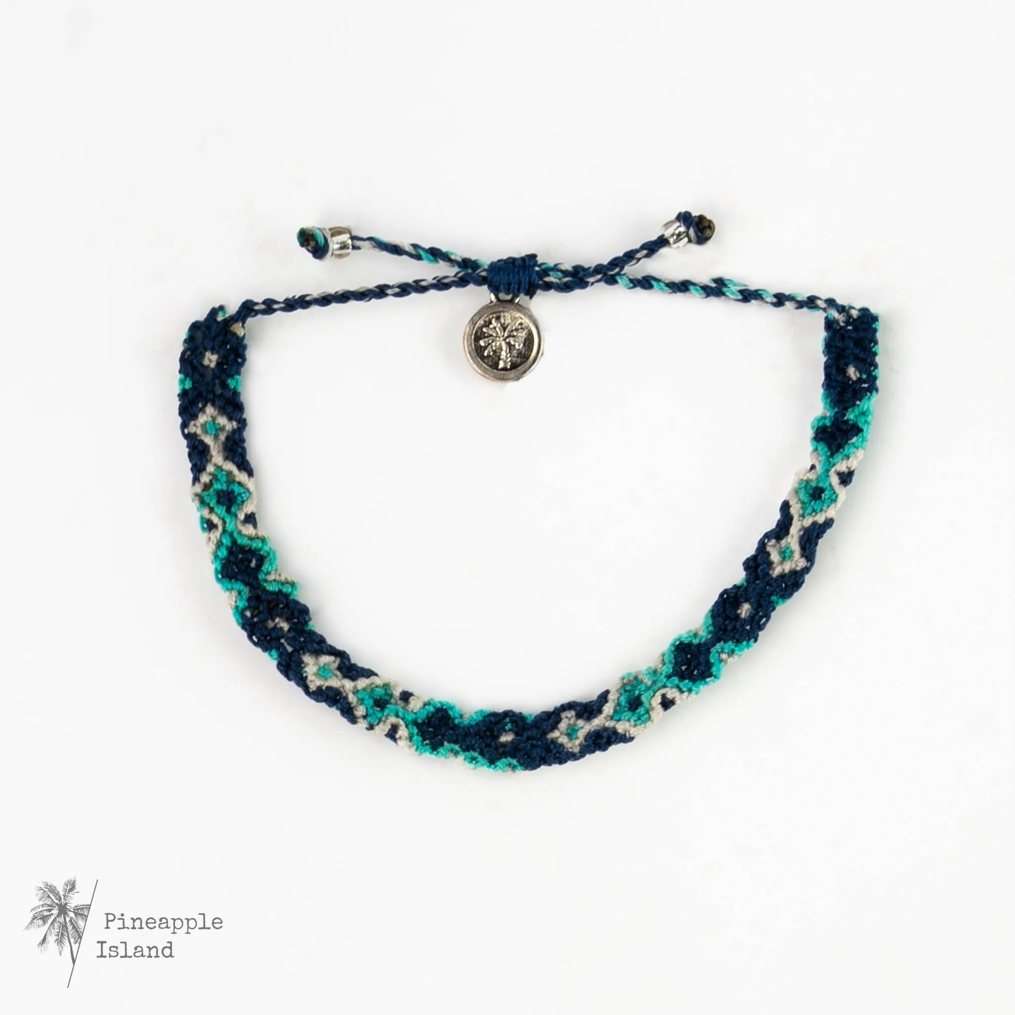 Pineapple Island - Leme Surf Bracelet, Braided Bracelet, by Pineapple Island : Orange & Navy