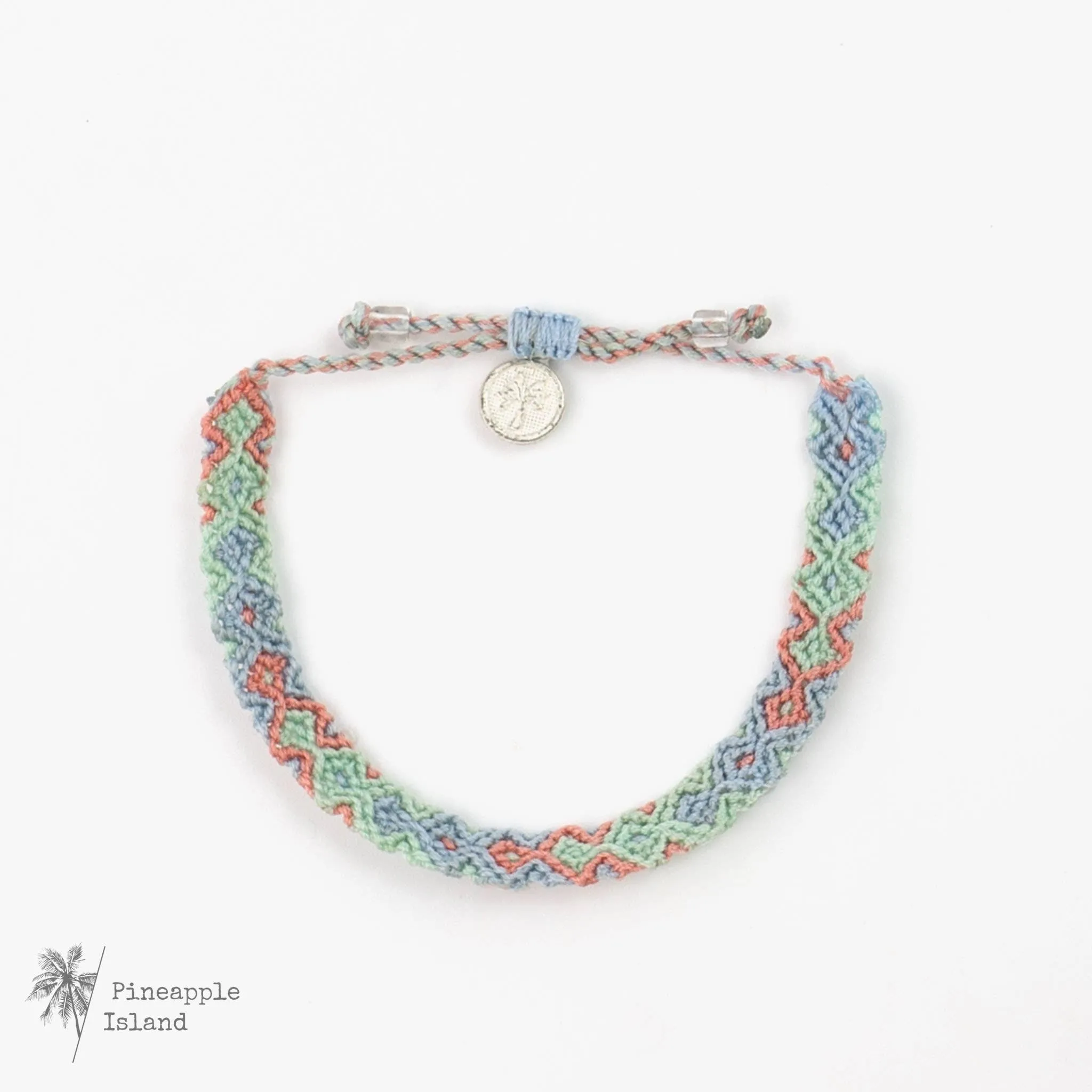 Pineapple Island - Leme Surf Bracelet, Braided Bracelet, by Pineapple Island : Orange & Navy