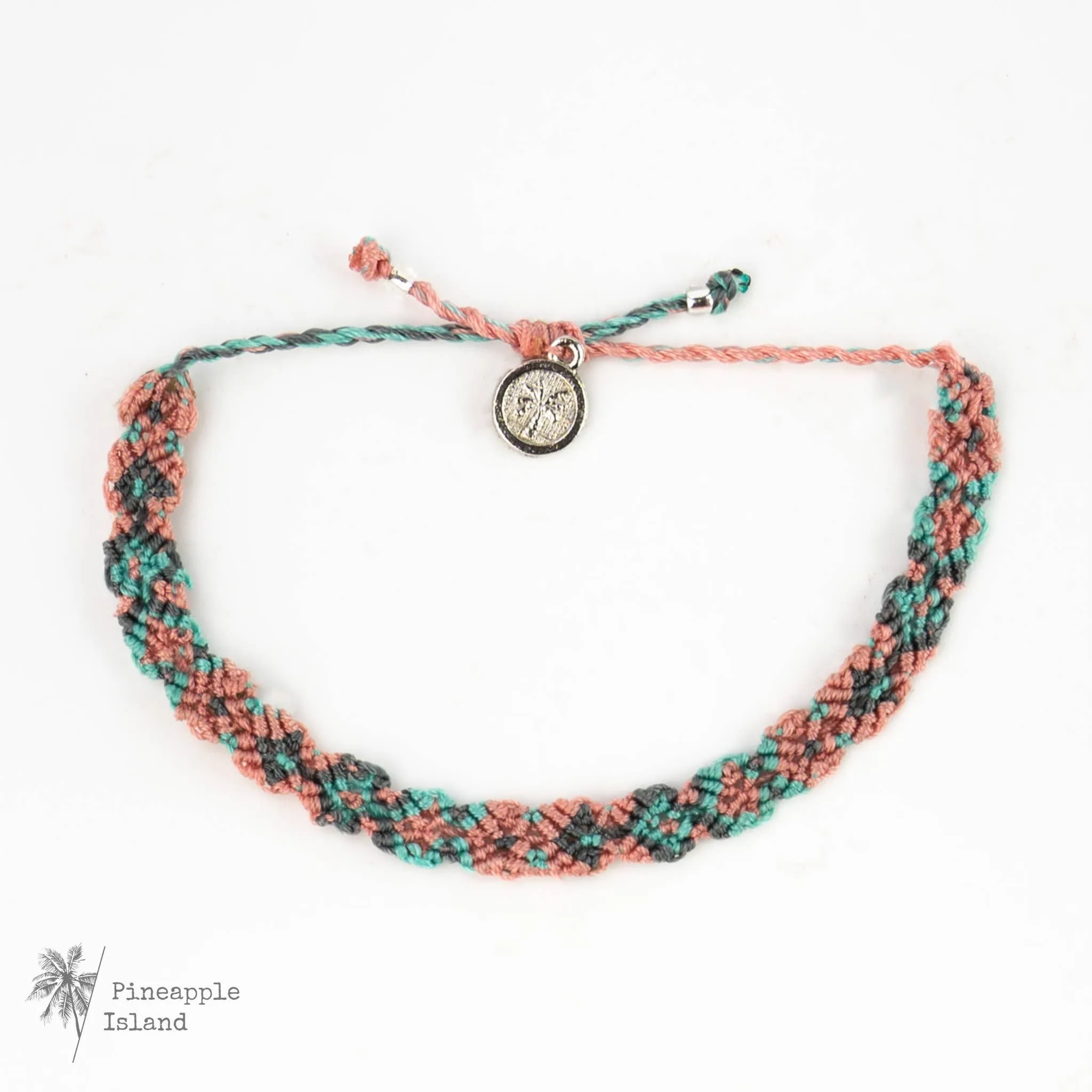 Pineapple Island - Leme Surf Bracelet, Braided Bracelet, by Pineapple Island : Orange & Navy