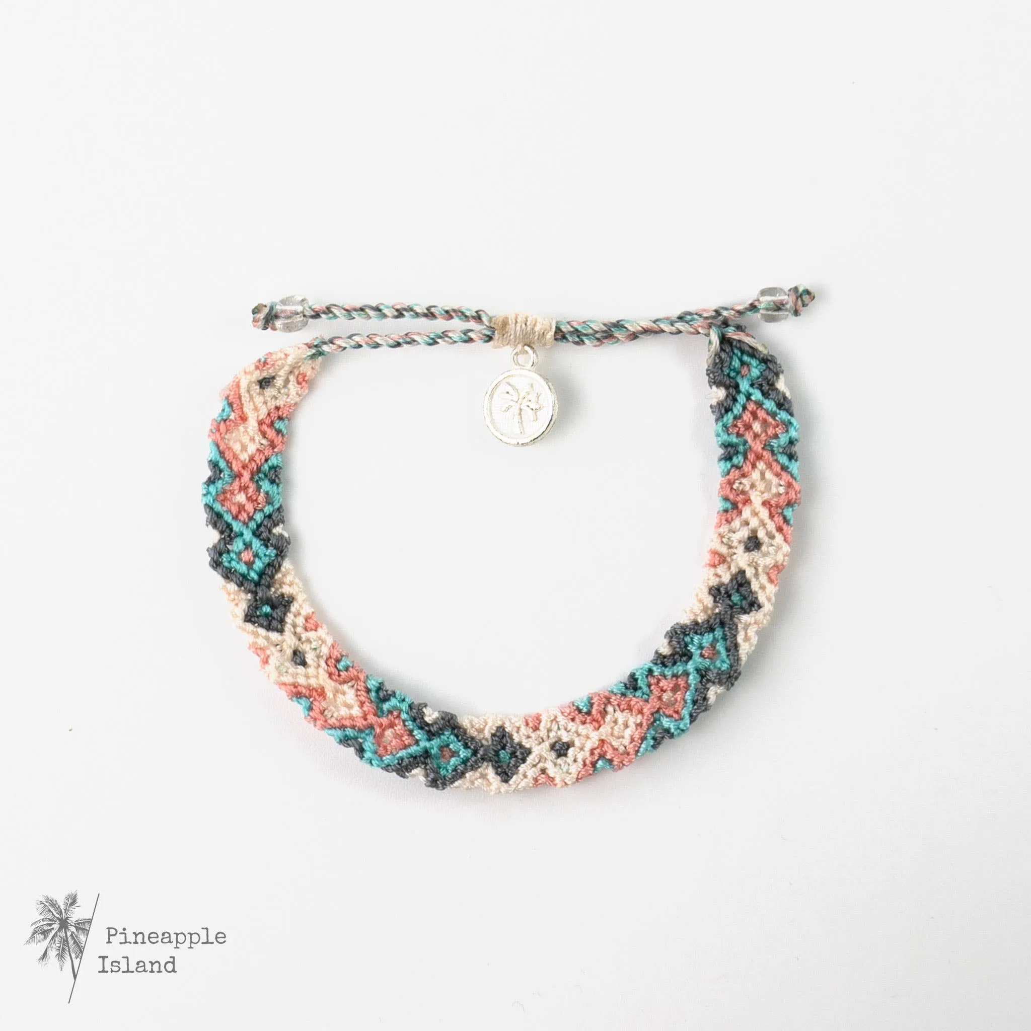 Pineapple Island - Leme Surf Bracelet, Braided Bracelet, by Pineapple Island : Orange & Navy