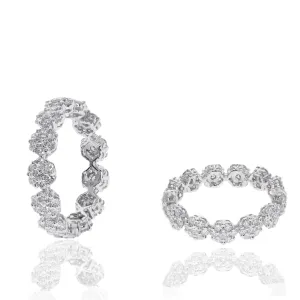 Platinum Flower Eternity Band