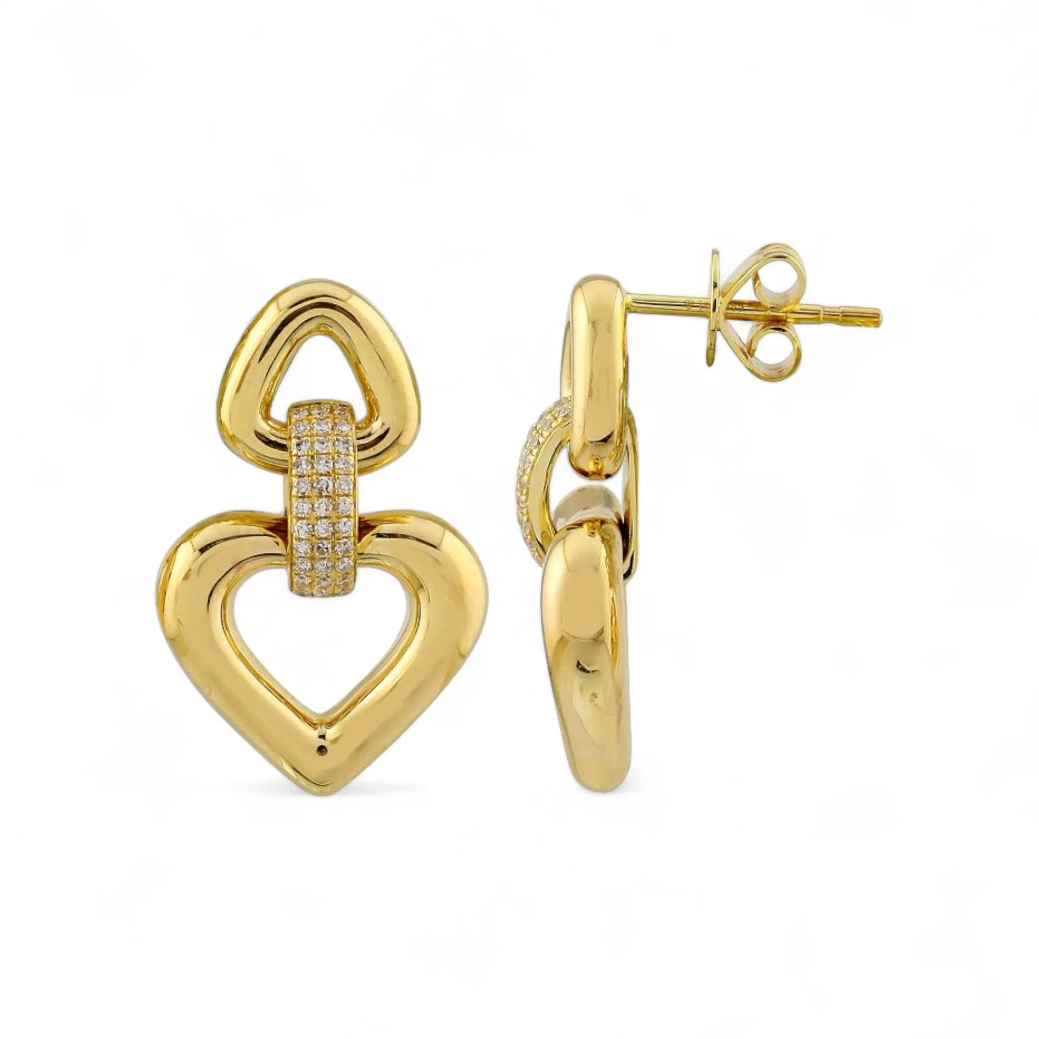 Puffy Heart Drop Studs