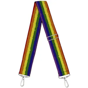 Purse Strap - Rainbow Stripe Painted