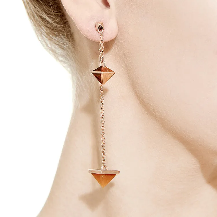 PYRAMID PENDULUM EARRINGS