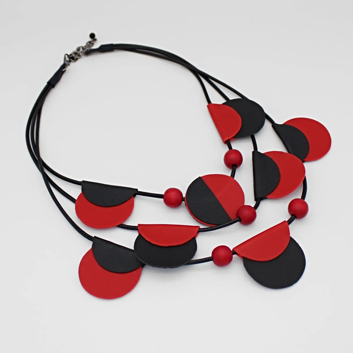 Red Verona Leather Necklace