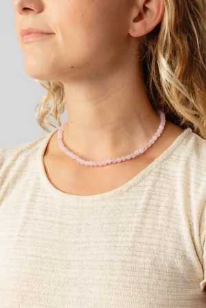 Rose Quartz Beaded Necklace