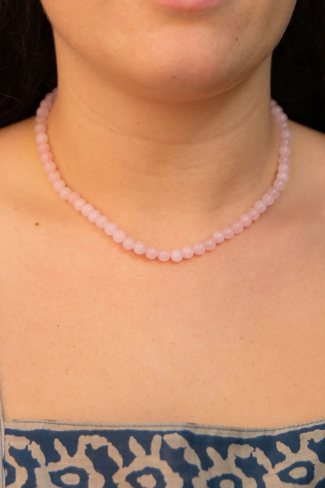 Rose Quartz Beaded Necklace