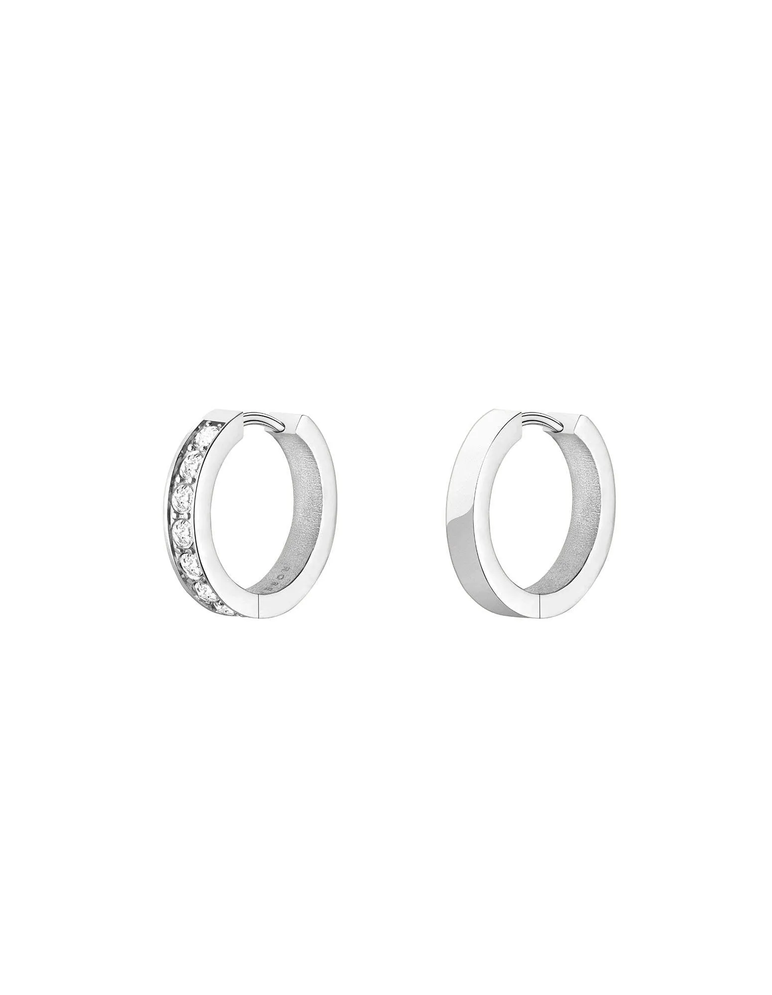 Rosefield Crystal Hoops Silver Earrings JECHS-J572