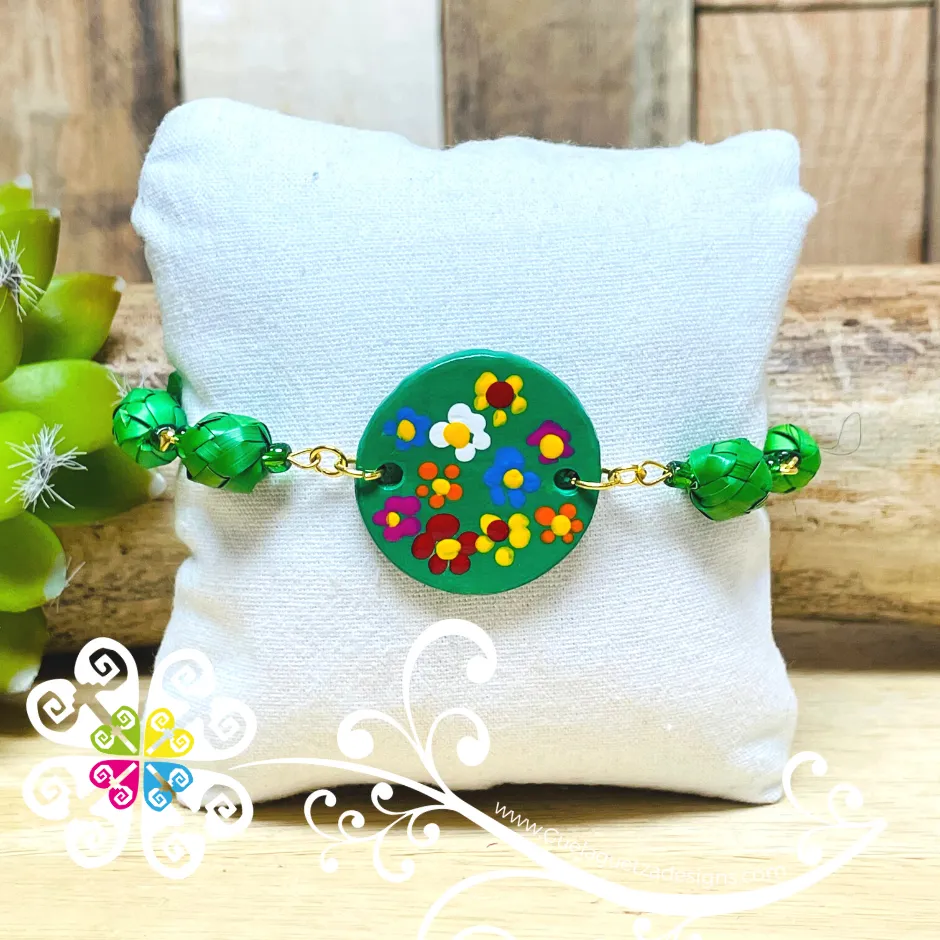 Round Floral - Palm Bracelet