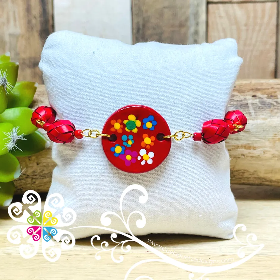 Round Floral - Palm Bracelet