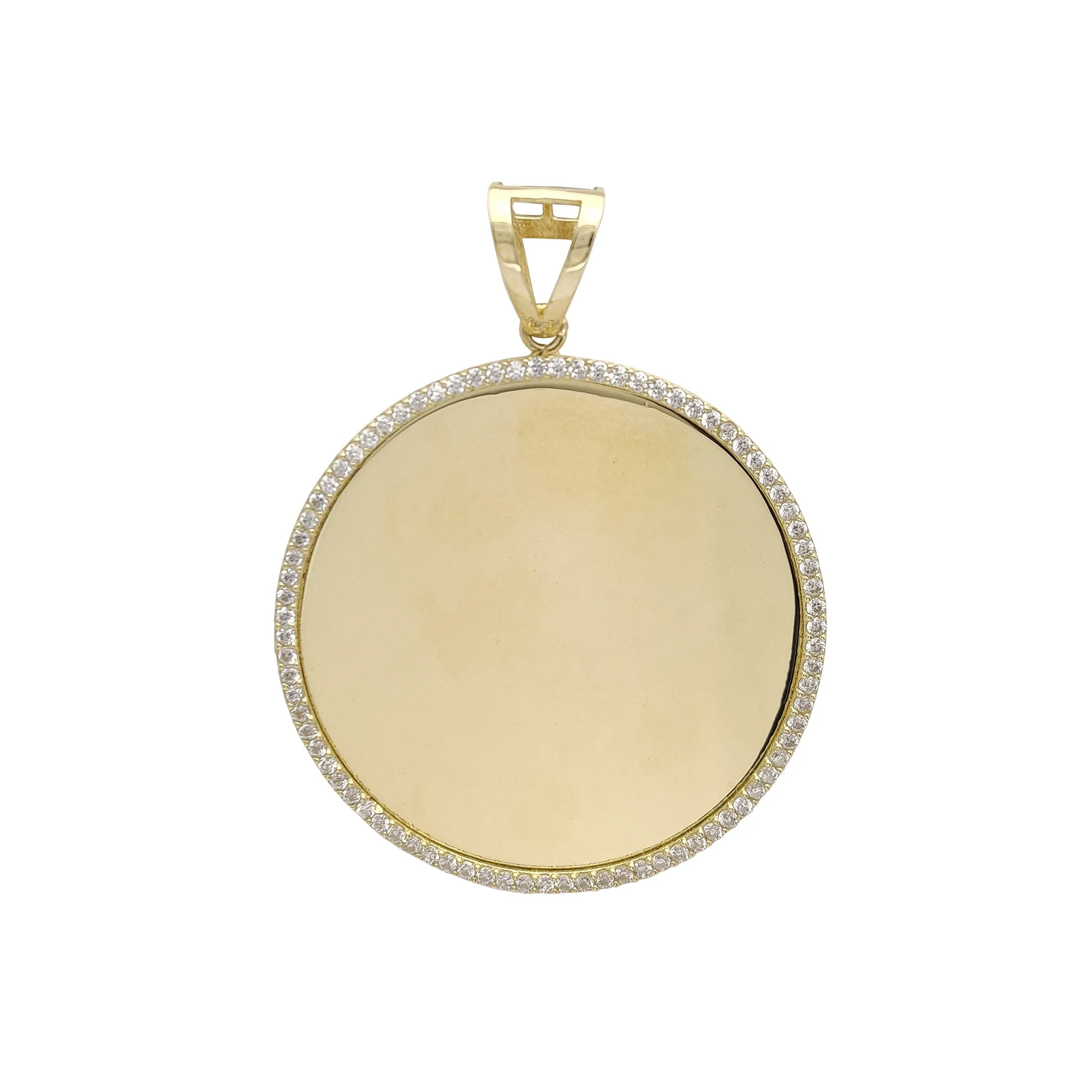 Round Memorial Picture Medallion Pendant (14K)