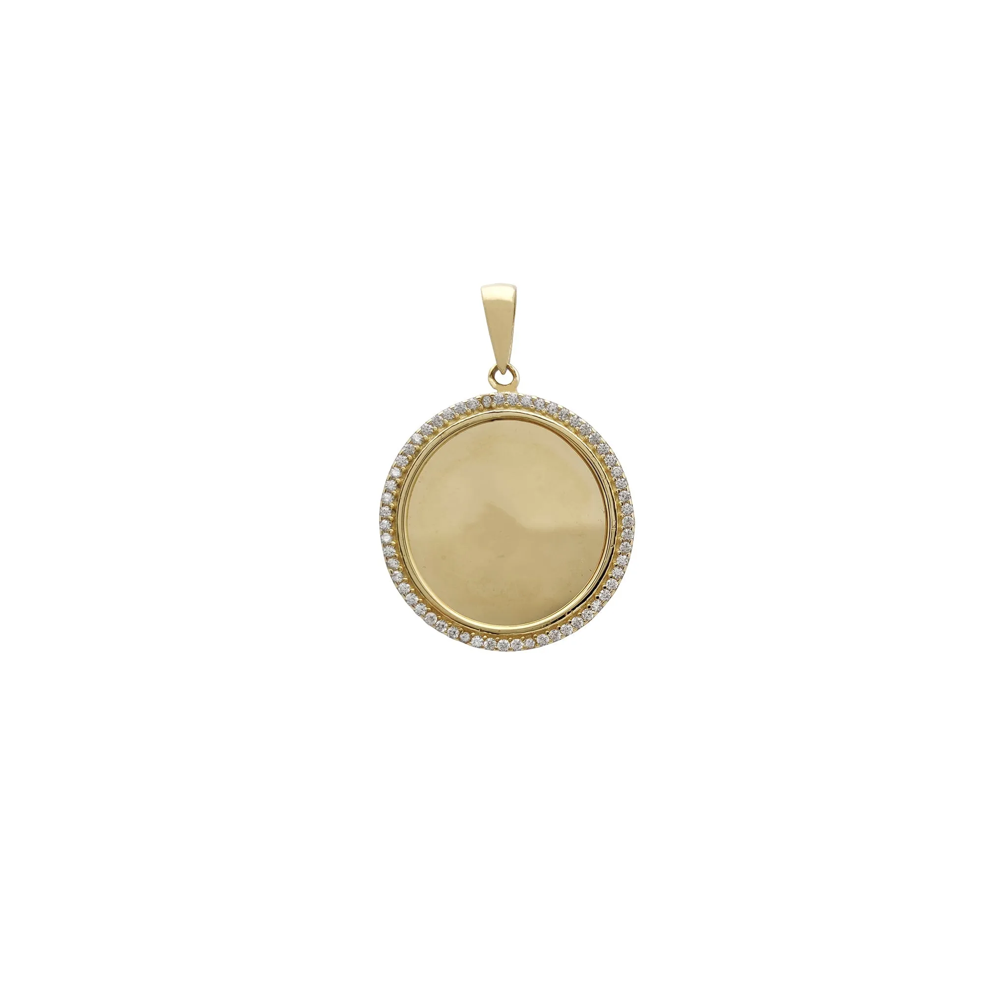 Round Memorial Picture Medallion Pendant (14K)