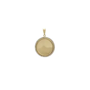 Round Memorial Picture Medallion Pendant (14K)