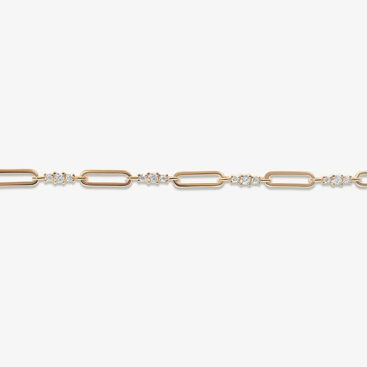 Sabi single link paperclip chain anklet