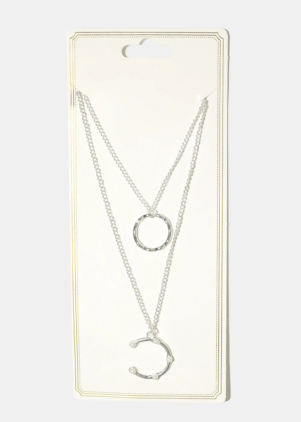 Silver Necklace with Open Circle