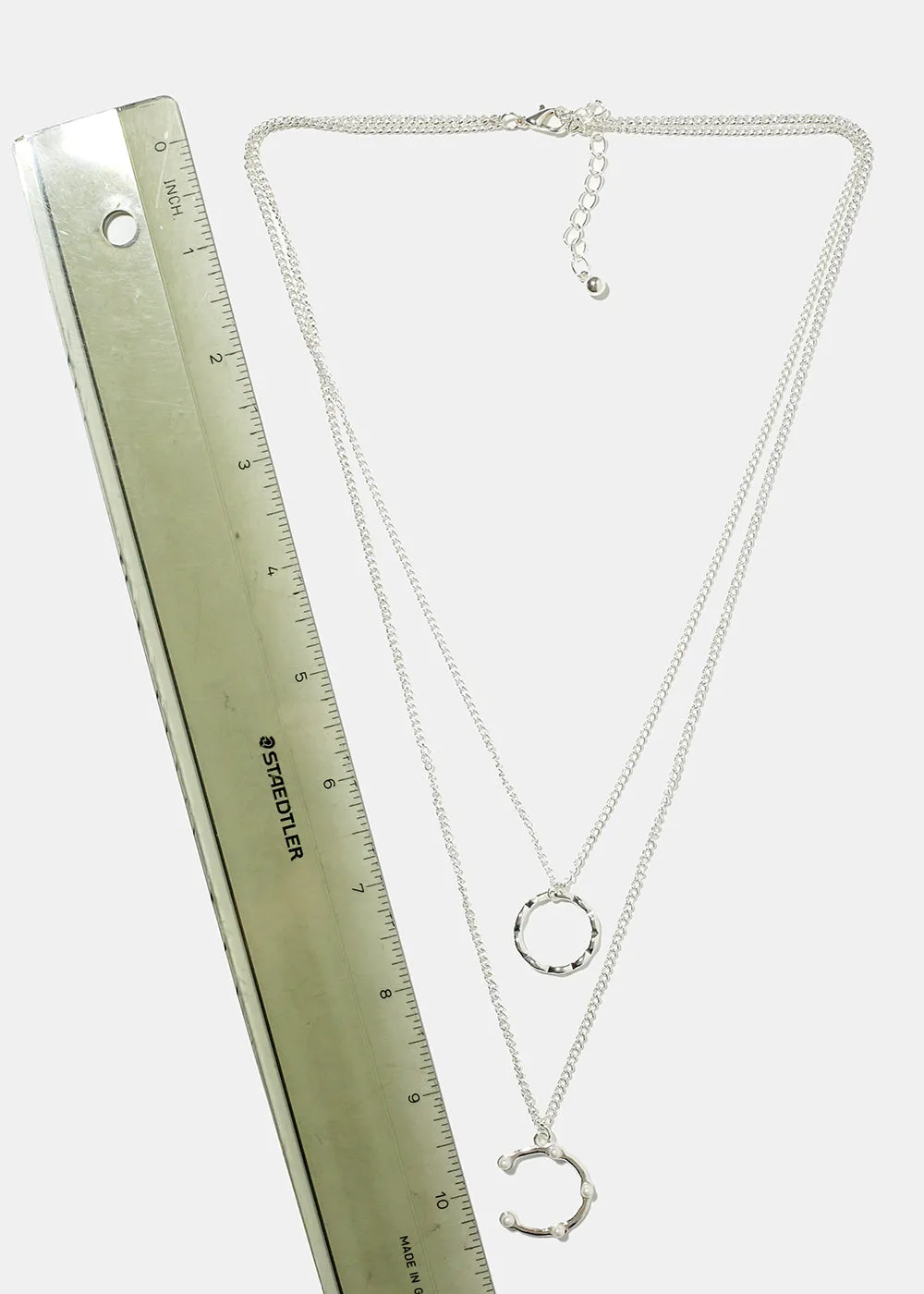 Silver Necklace with Open Circle