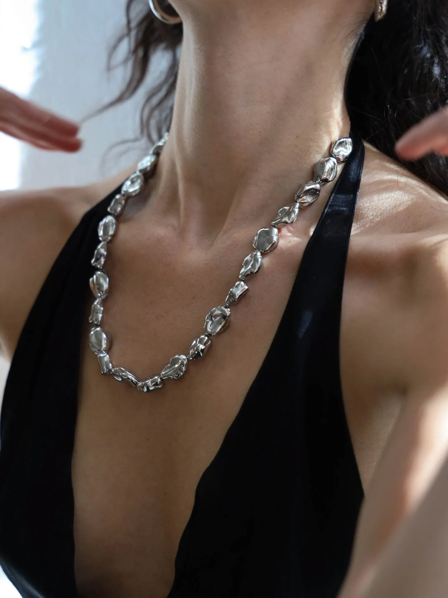 Silver Pearl Necklace