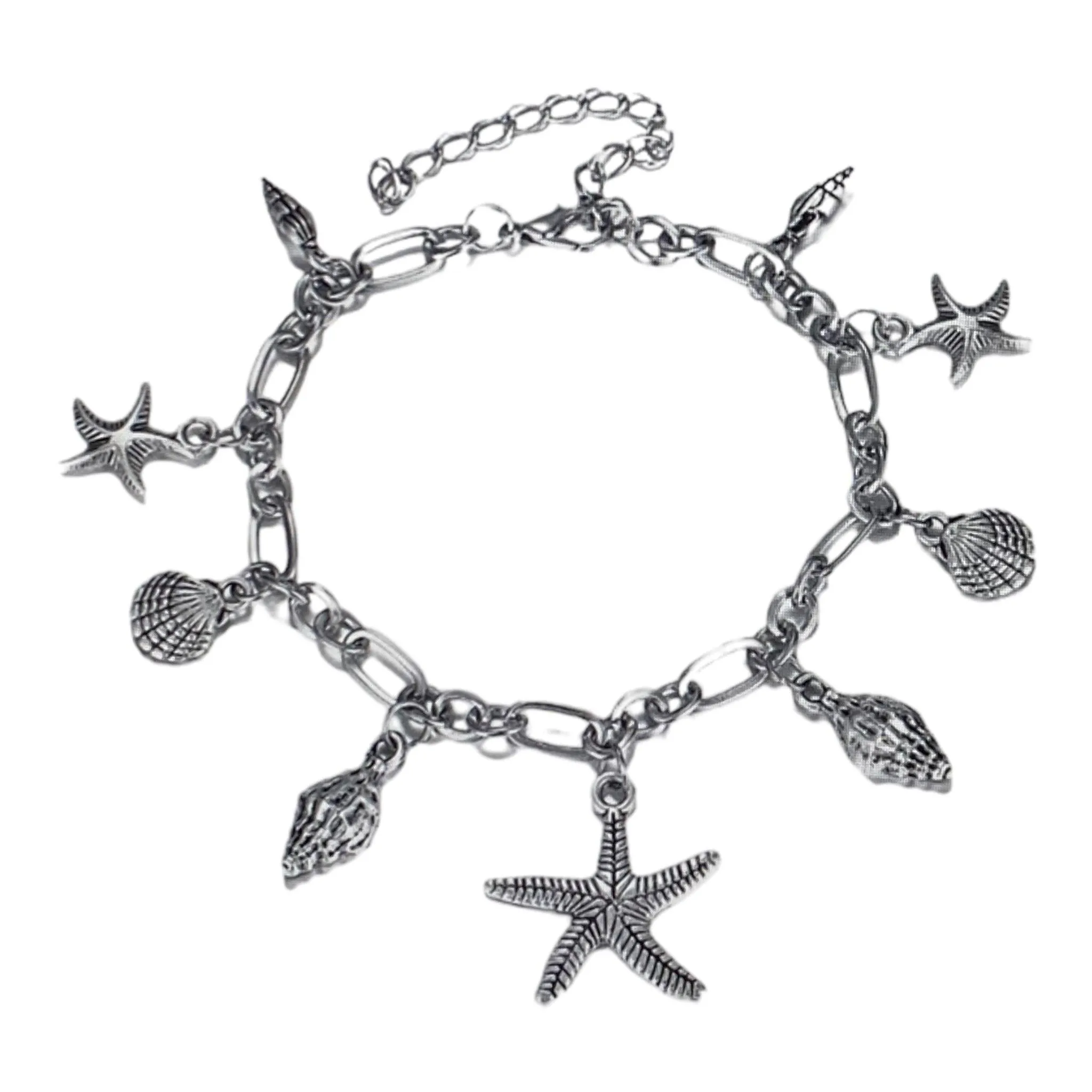 Silver Seashells Charming Anklet