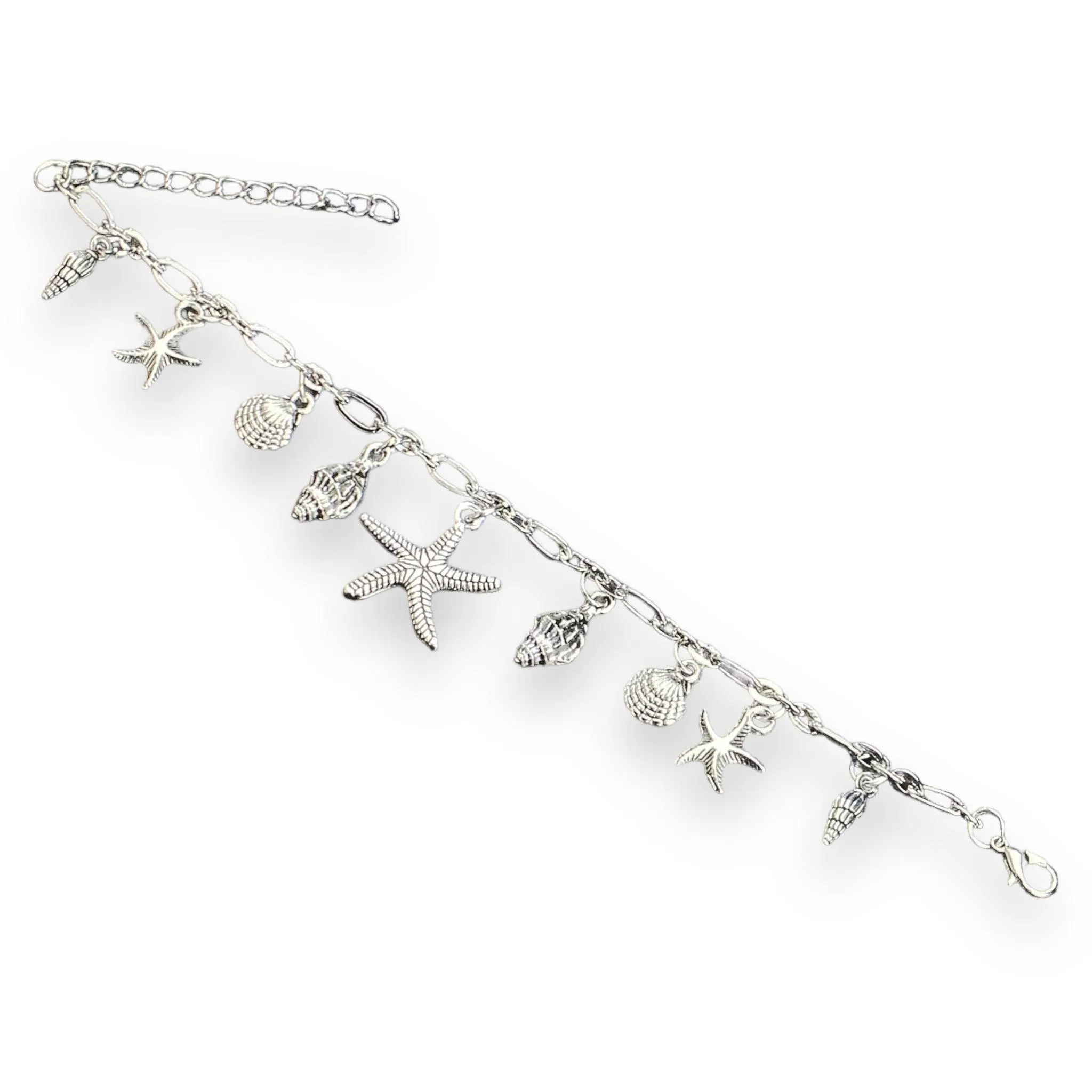 Silver Seashells Charming Anklet