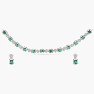 Silvia Delicate CZ Necklace Set