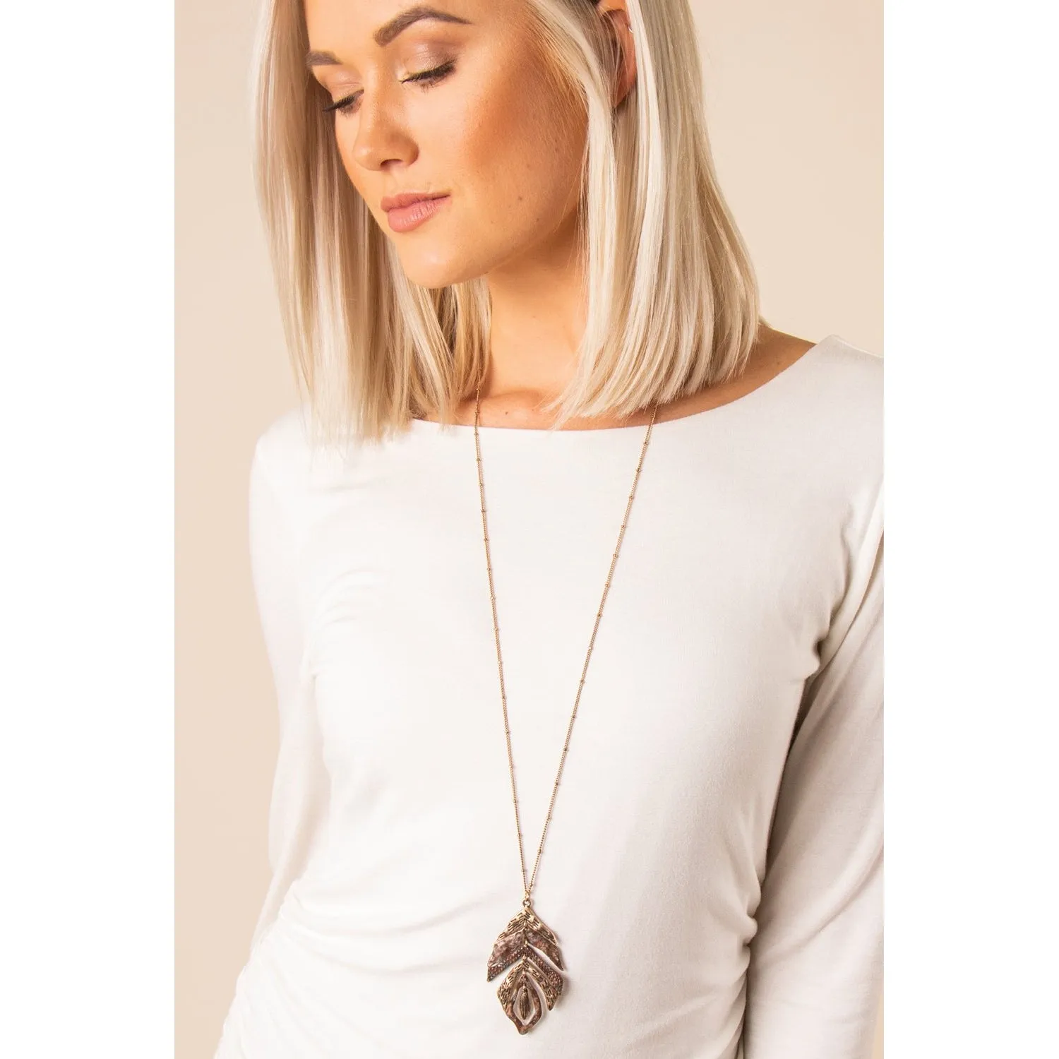 Simply Noelle Leaf Cluster Necklace