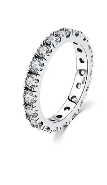 Sterling silver eternity rings