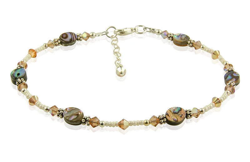 Sunshine Topaz Abalone Shell Anklet