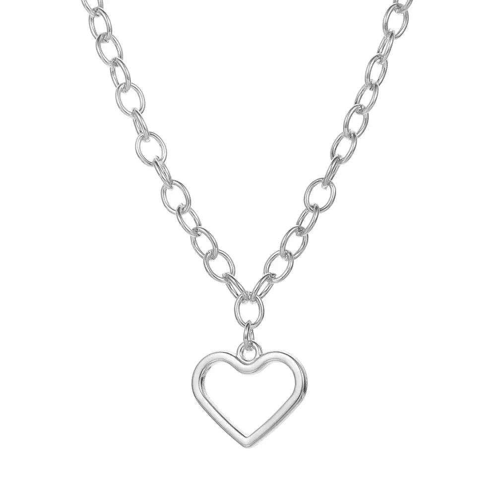 Sweet Double Layers Imitation Pearls Heart-shaped Pendant Necklace