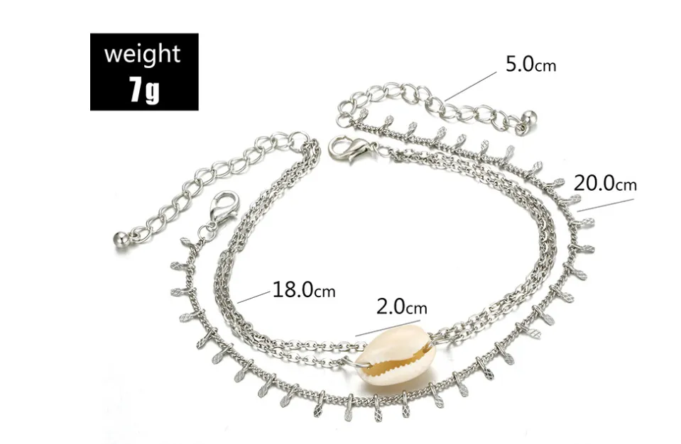 Temperament shell anklet women