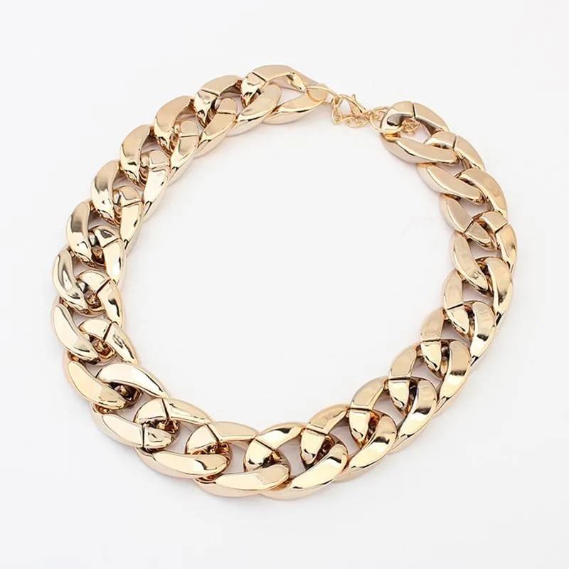 Thick Chain Statement Necklace Fashionable Necklace Women Jewelry