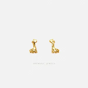 Tiny Giraffe Stud Earrings, Gold, Silver SHEMISLI - SS106 LR