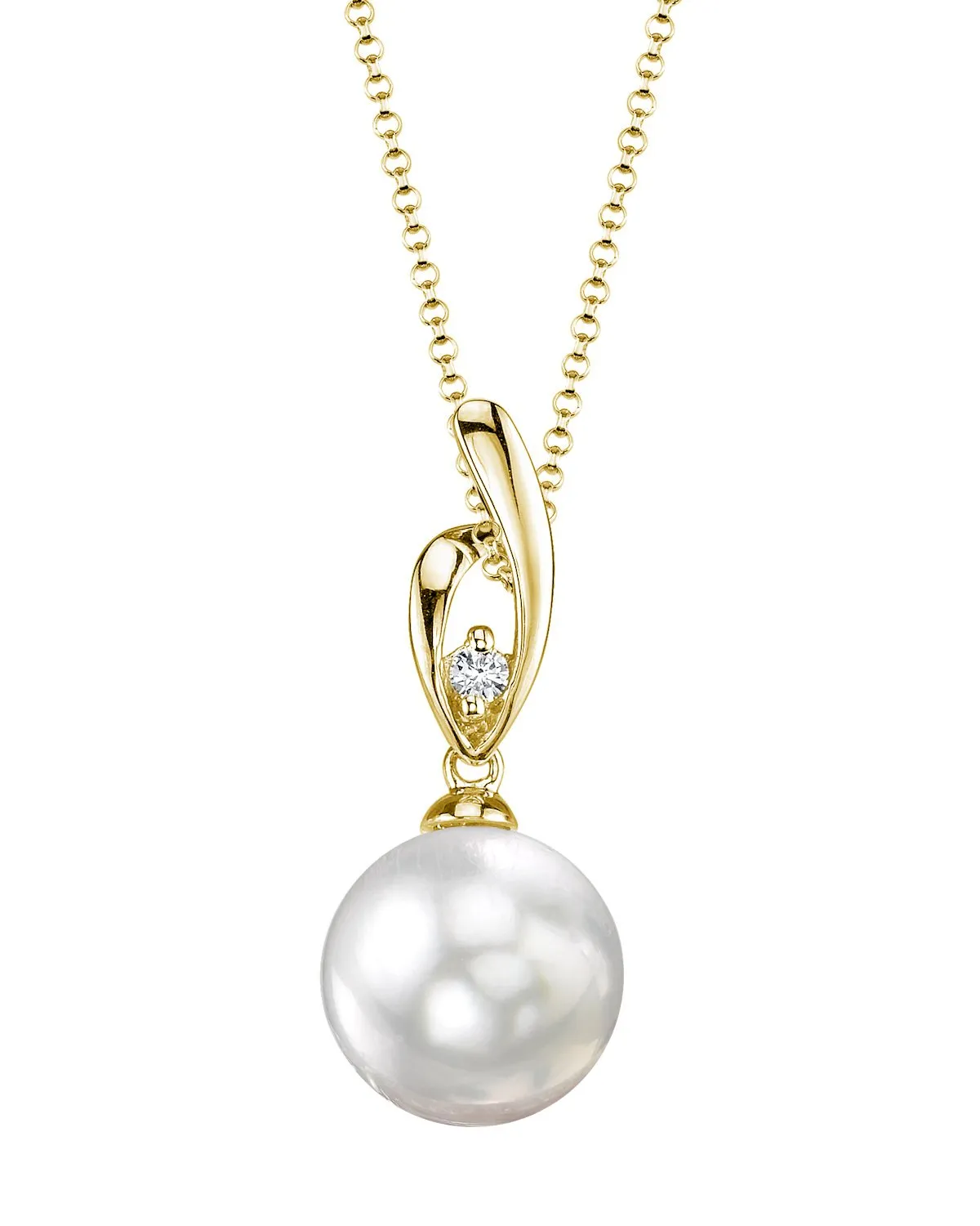 White South Sea Pearl & Diamond Asterie Pendant