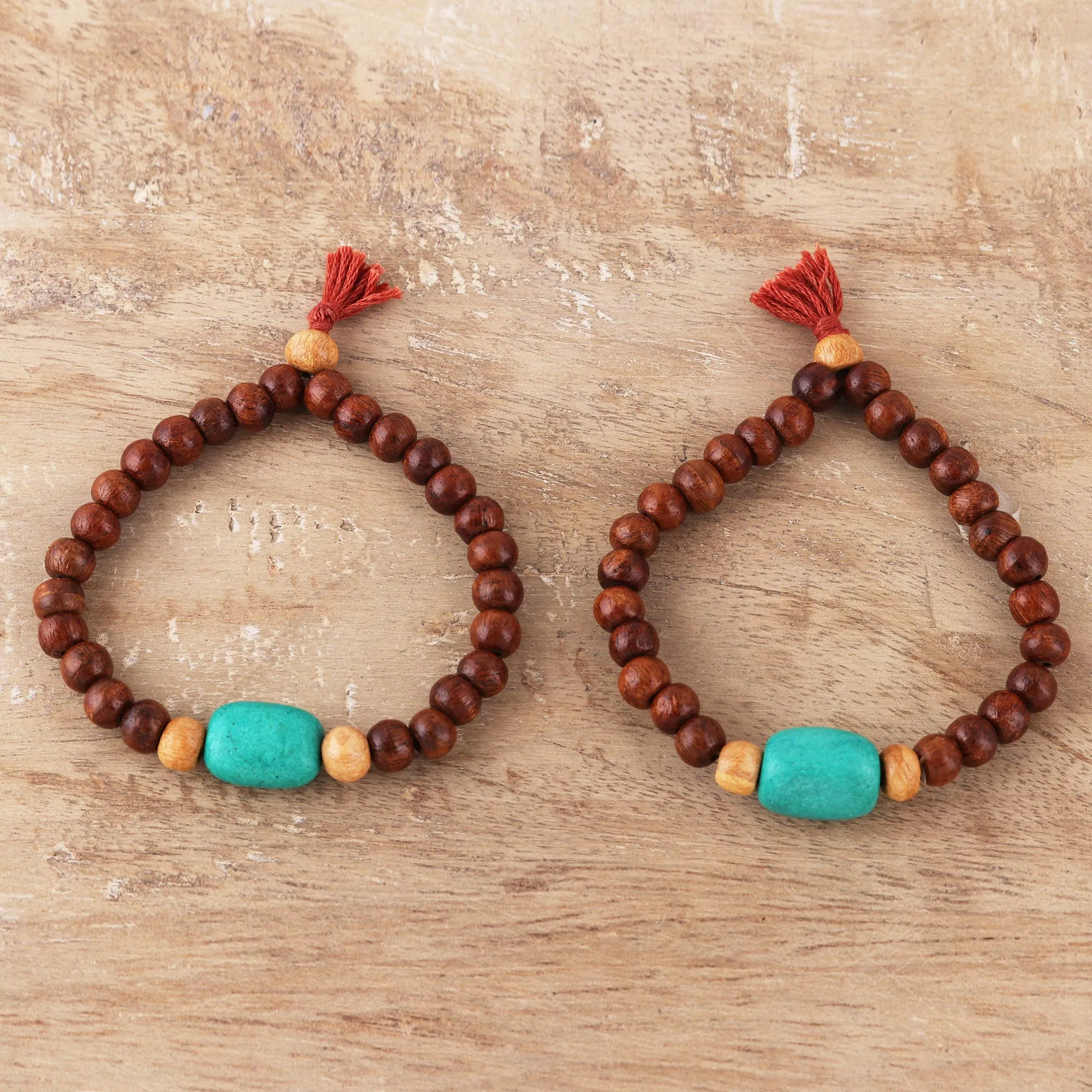 Wood Stretch Bracelets  - Joy of Friendship