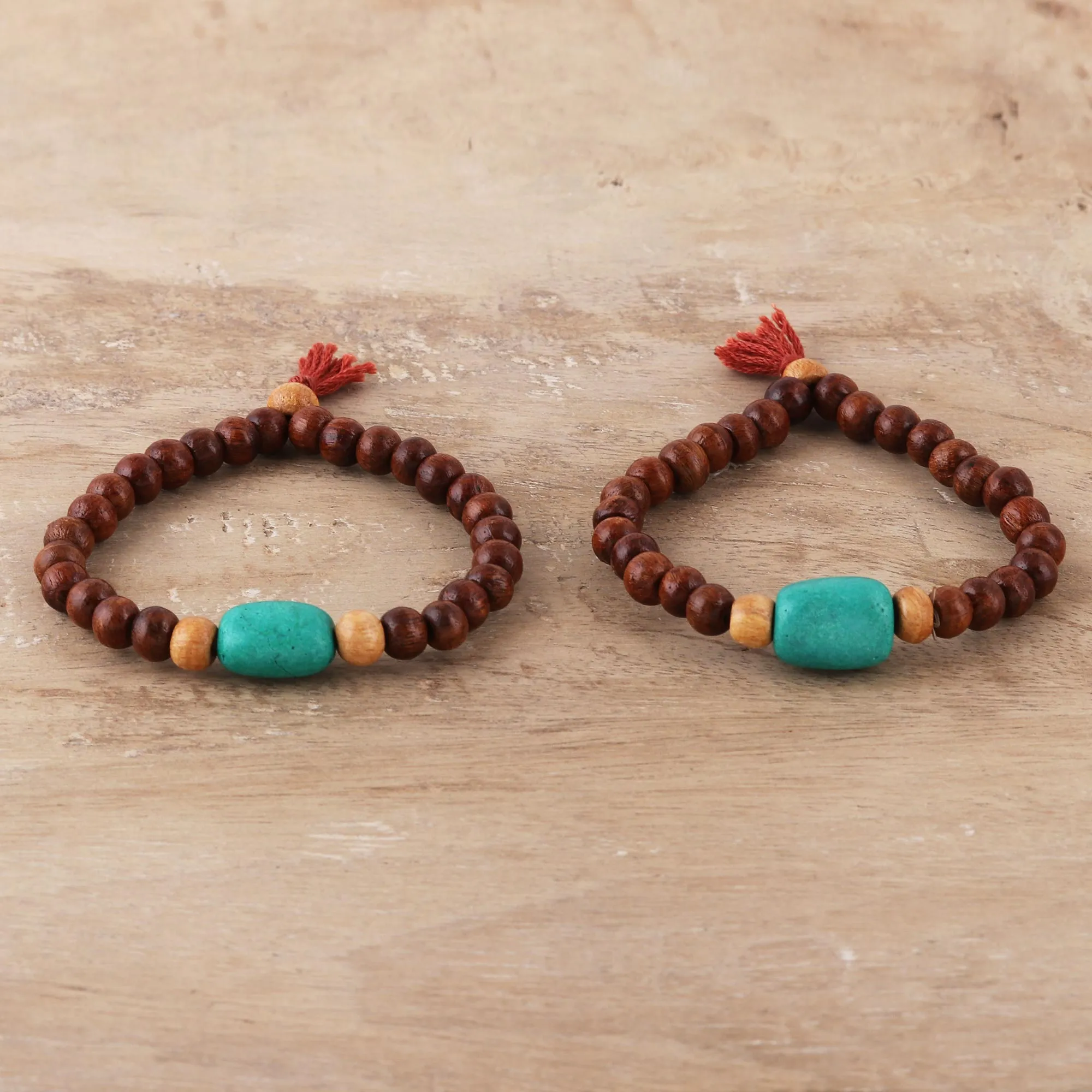 Wood Stretch Bracelets  - Joy of Friendship