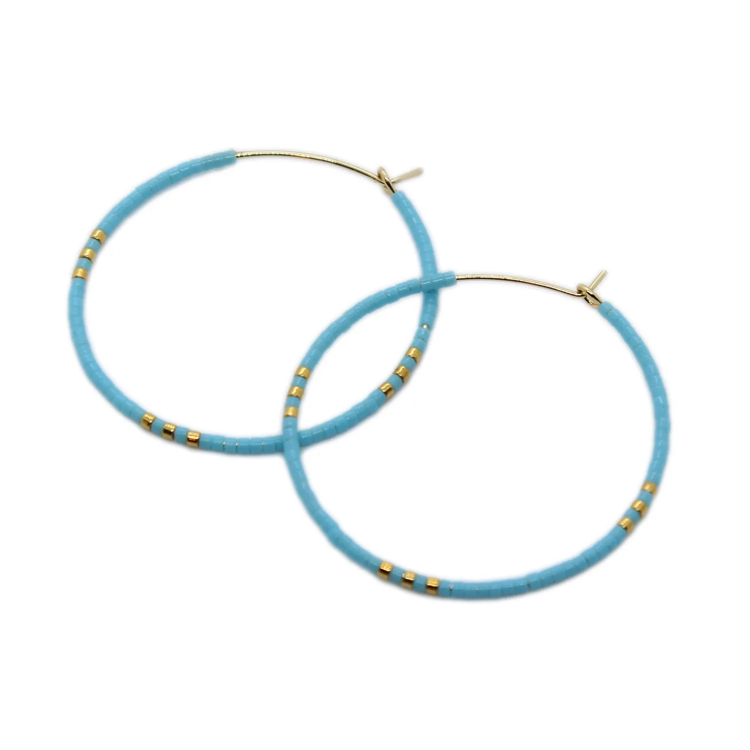 Zoe Hoops LG - Turquoise